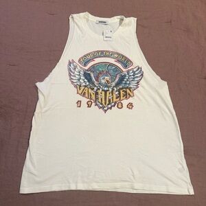 WHITE VAN HALEN MUSCLE TEE // FREE PEOPLE - DAYDREAMER